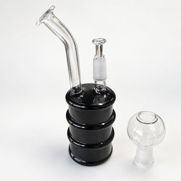 Bubbler para concentrados con el domo retirado y la junta esmerilada macho de 14 mm a la vista