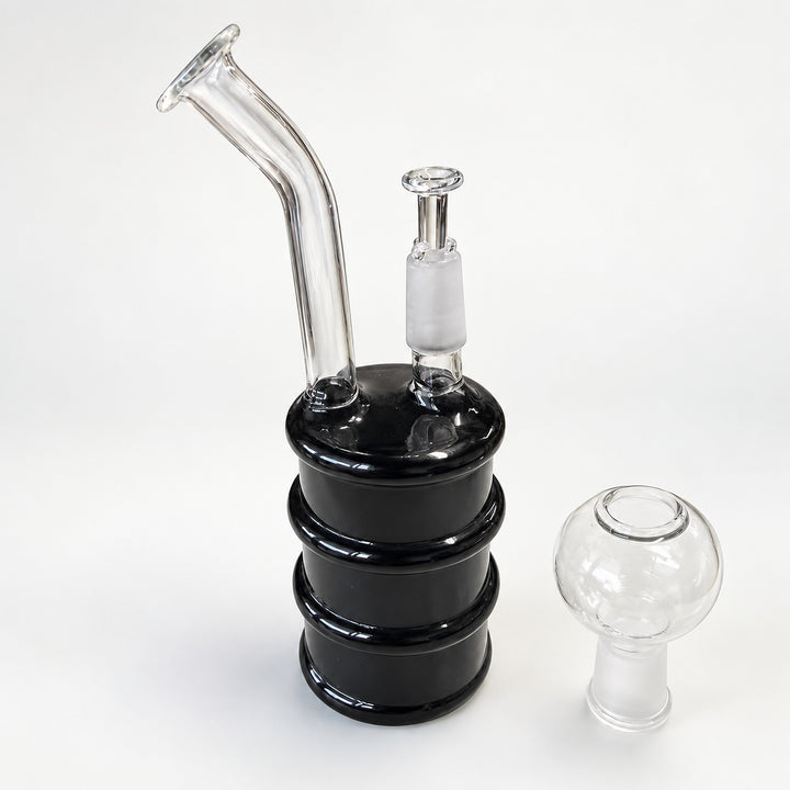 Bubbler para concentrados con el domo retirado y la junta esmerilada macho de 14 mm a la vista