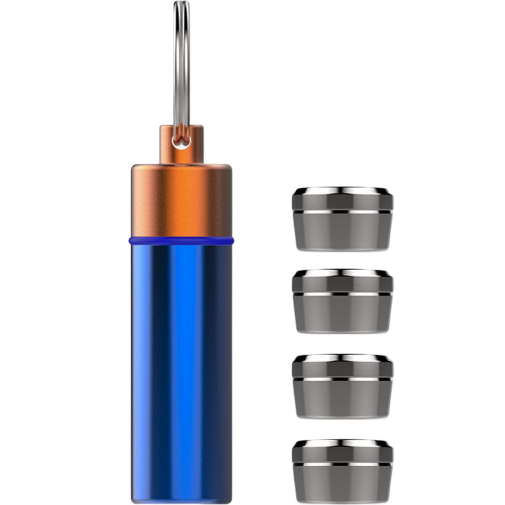 Capsule Caddy Storz Bickel llavero abierto aro acero inoxidable 4 dosing capsules