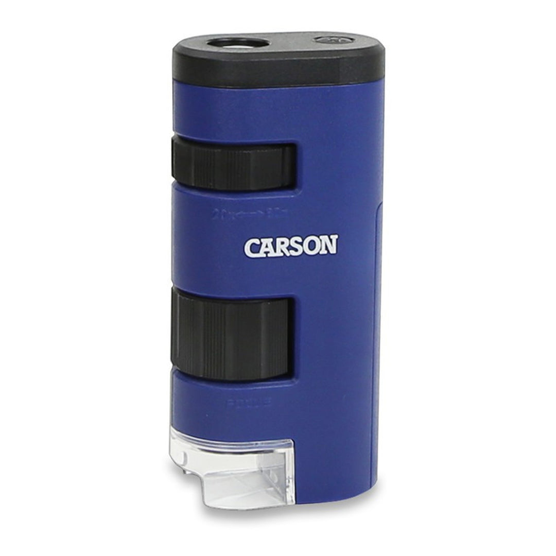 Microscopio de bolsillo Carson MM-450 azul - vista frontal