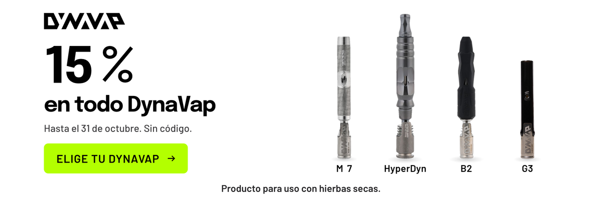 DynaVap con 15 % de descuento hasta el 31 de octubre: M 7, HyperDyn, B2 y G3