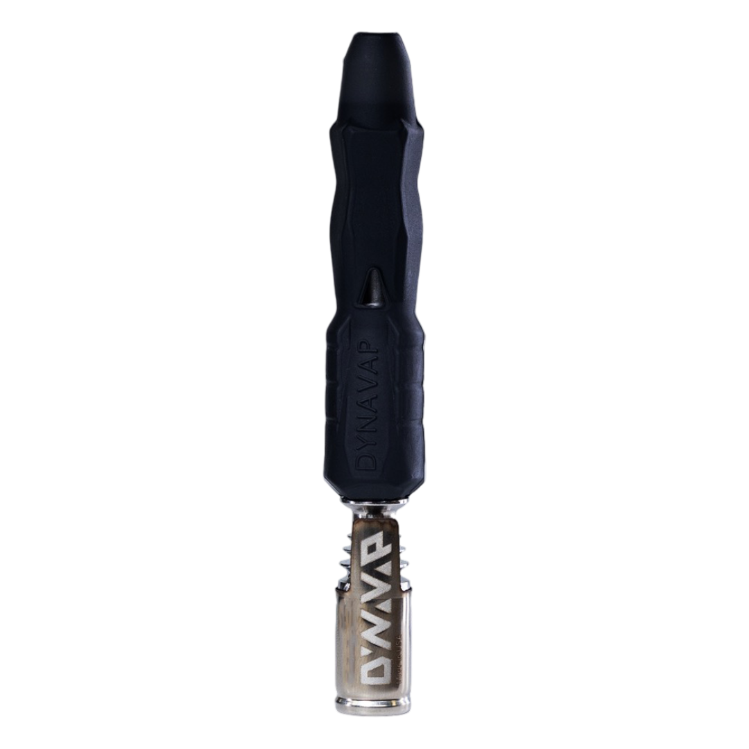 Vaporizador herbal Dynavap B2 en posición vertical con cap metálico colocado.