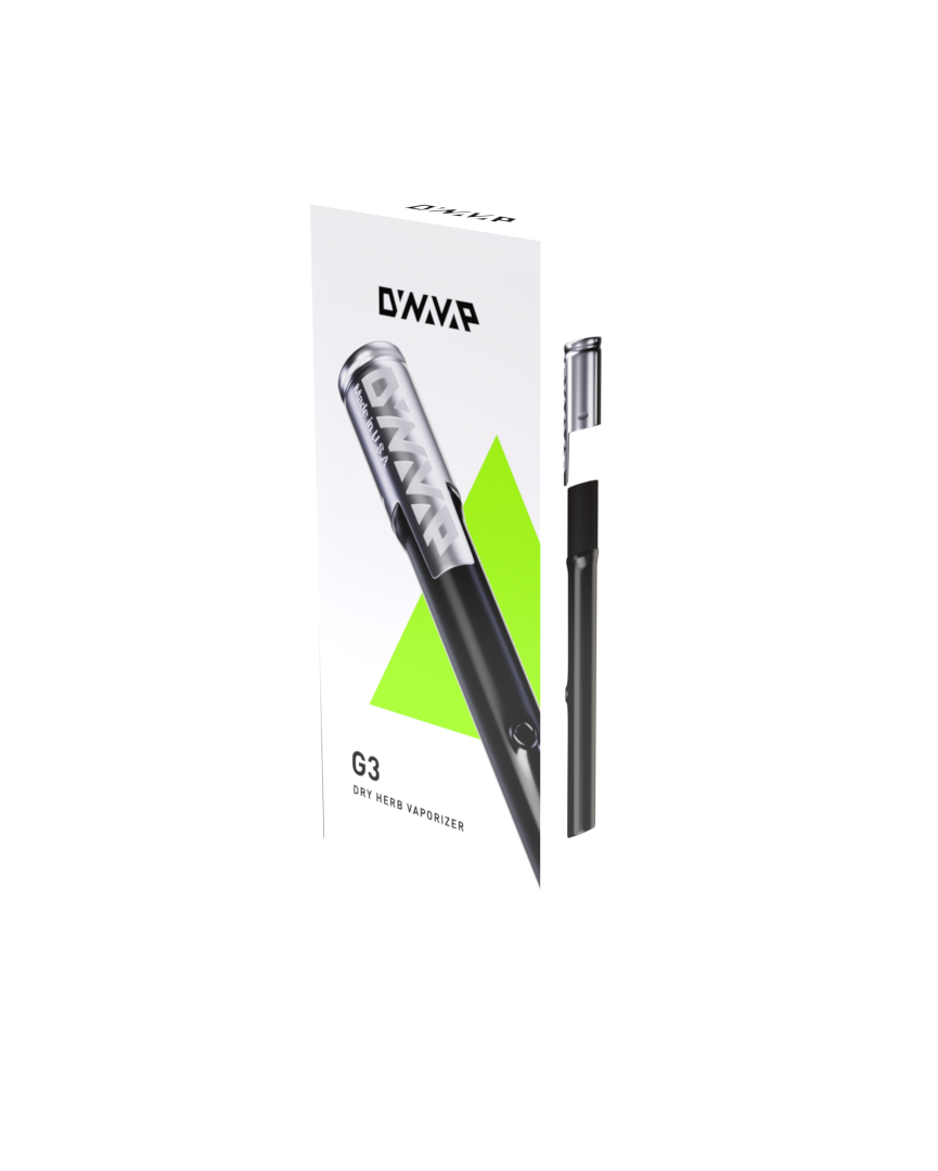 Empaque original del Dynavap G3 con diseño moderno y logotipo oficial.