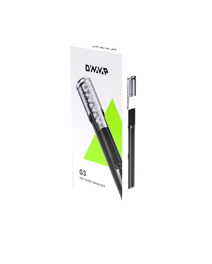 Empaque original del Dynavap G3 con diseño moderno y logotipo oficial.