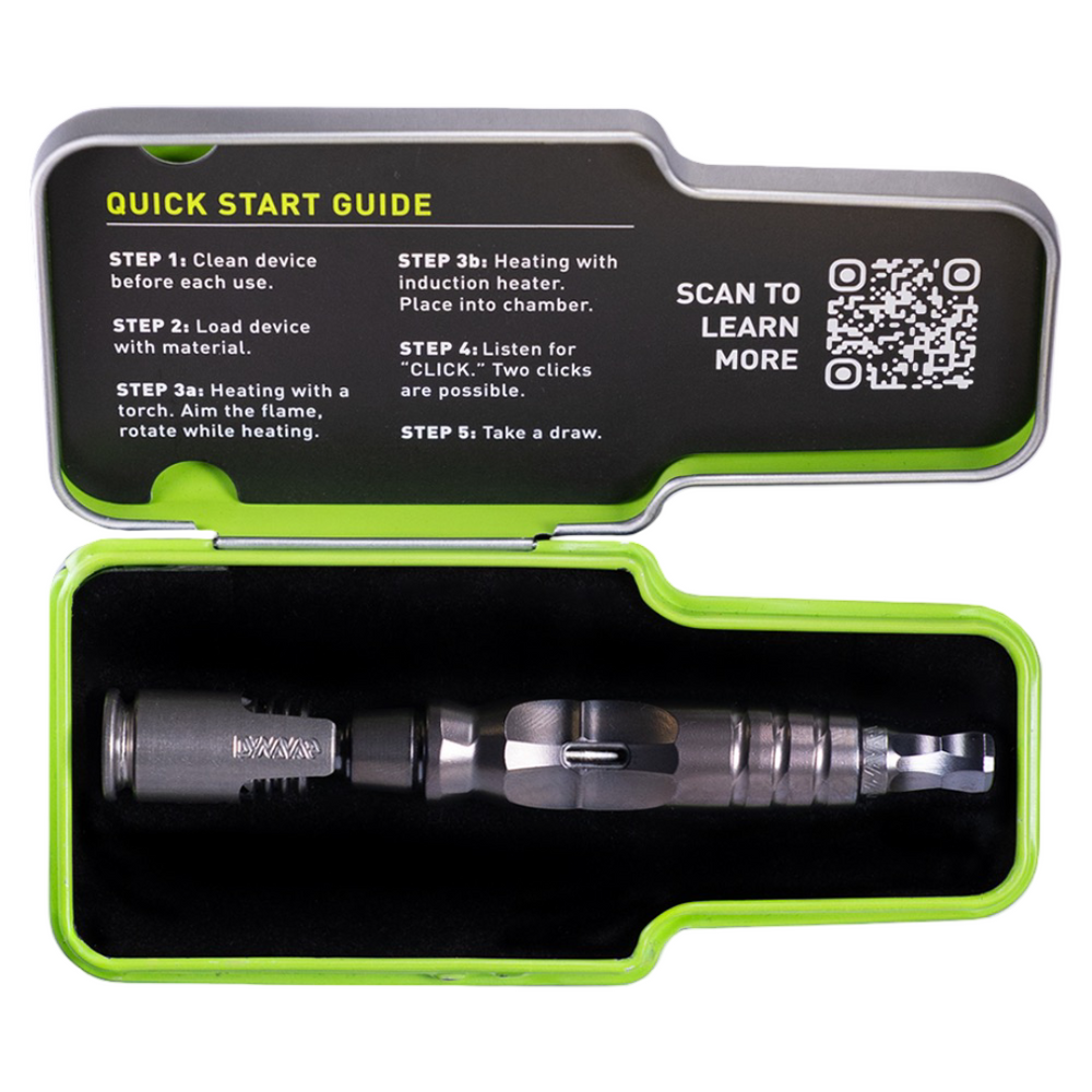 Estuche del vaporizador Hyperdyn de DynaVap con guía rápida