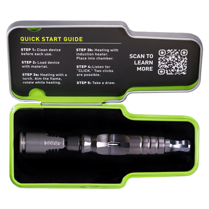 Estuche del vaporizador Hyperdyn de DynaVap con guía rápida