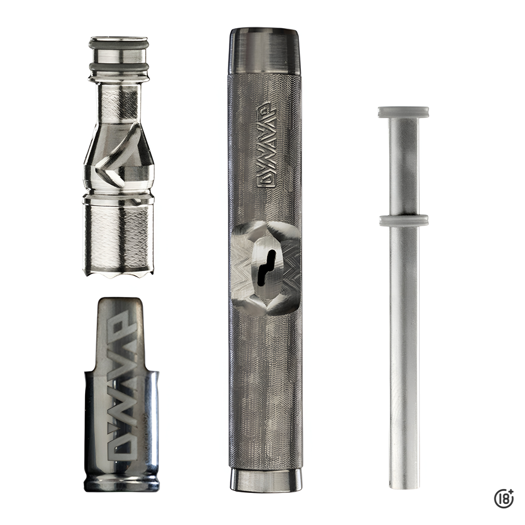 Partes y componentes del vaporizador Dynavap M7, tip, cap, stem y condensador