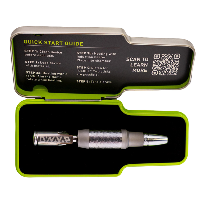DynaVap VonG X con estuche metálico de transporte – vaporizador portátil premium.
