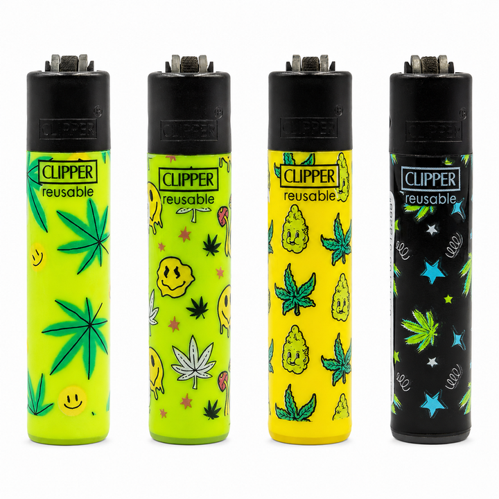 Los cuatro diseños de la Colección Psycho de Clipper en formato Mini vistos de frente