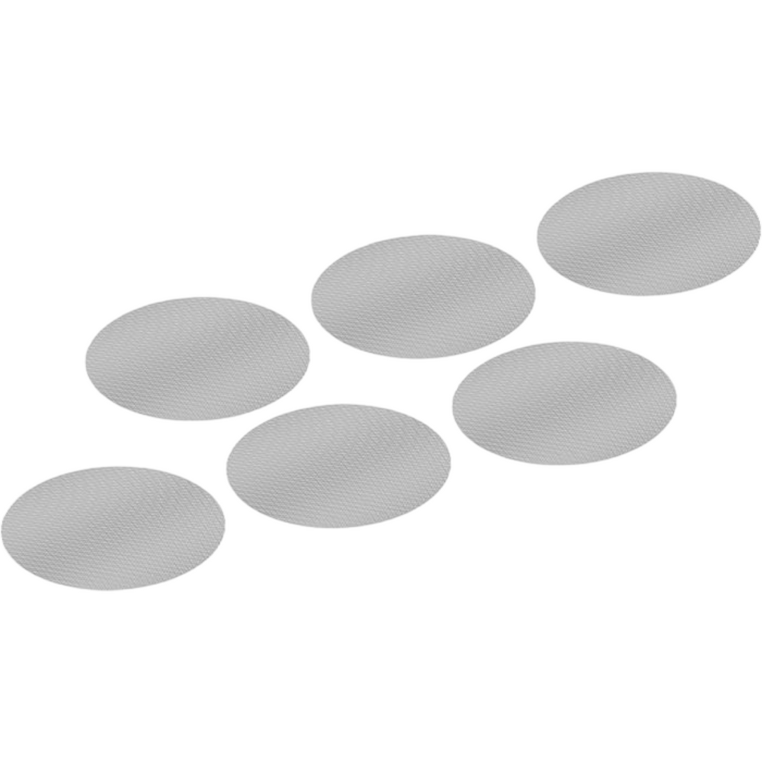 Fine Screen Set Storz Bickel 6 mallas finas 30mm vista perspectiva acero inoxidable