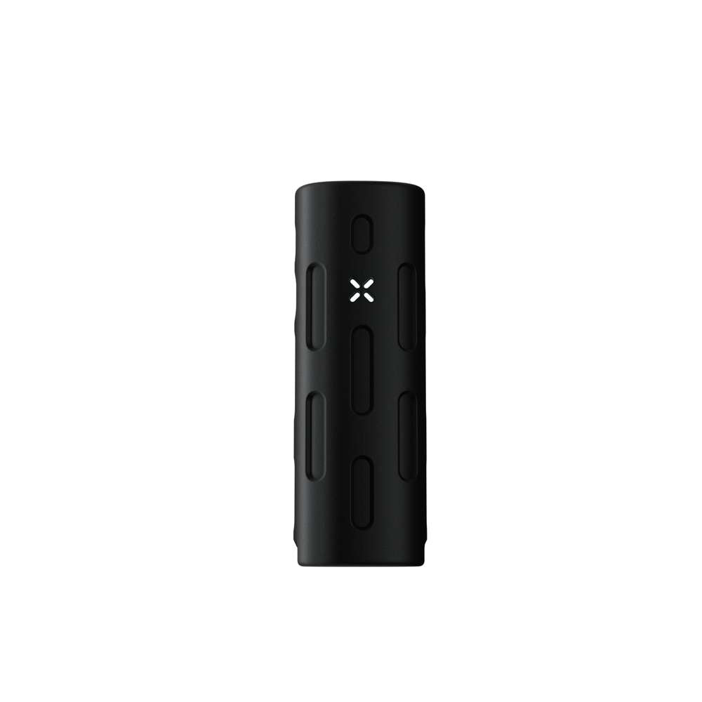 Funda Grip Sleeve de silicona Onyx para PAX 4 montada en el vaporizador, vista frontal