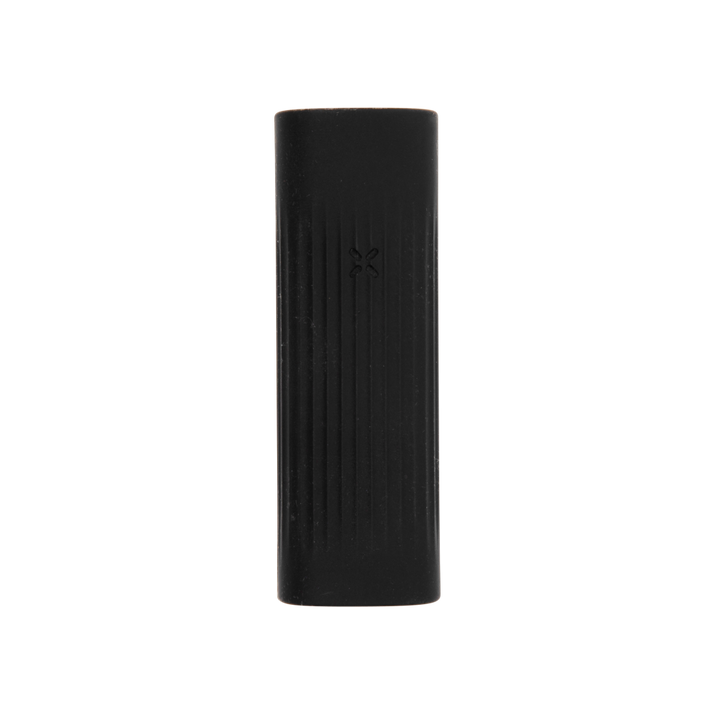 Funda Grip Sleeve de silicona para PAX Plus color negro onyx con textura antideslizante y logo PAX