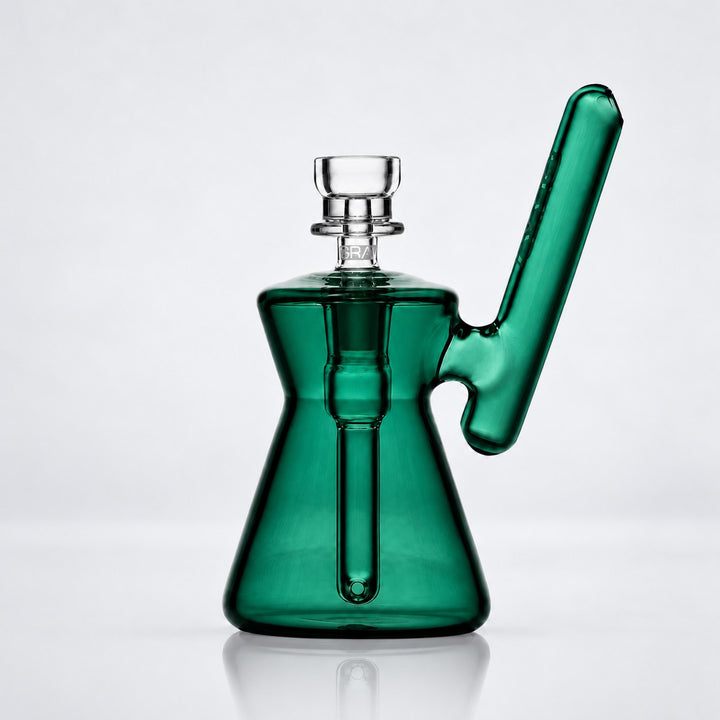 GRAV Hourglass Pocket Bubbler color Lake Green de vidrio de borosilicato