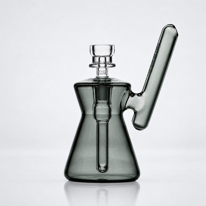 Bubbler de bolsillo GRAV Hourglass en vidrio Smoke con bowl tipo copa transparente