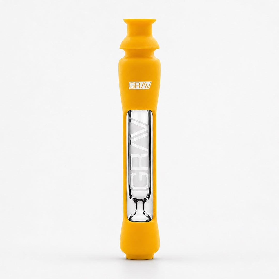 Pipa taster GRAV con funda de silicona amarillo mostaza