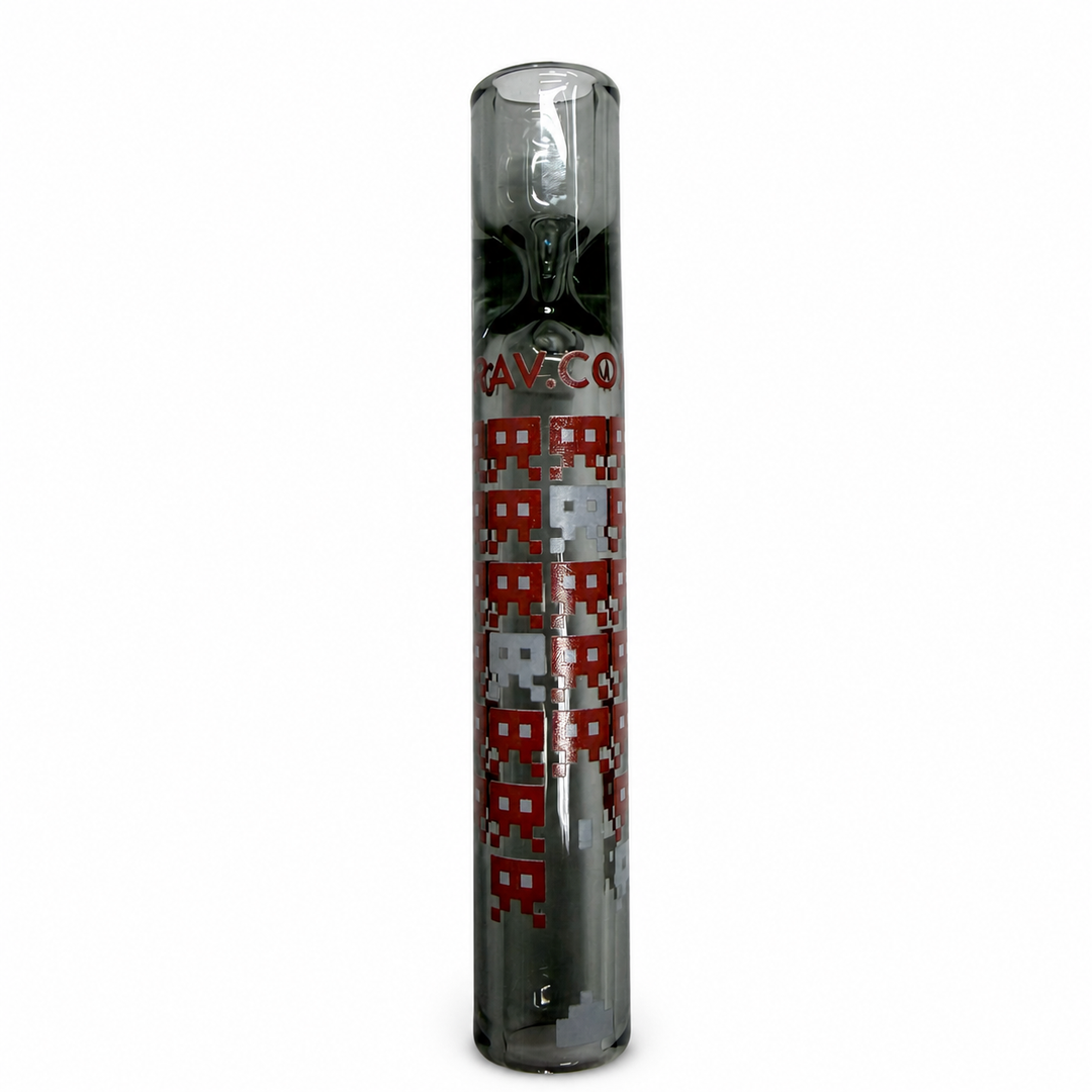 Pipa hitter de vidrio GRAV Arcade Retro Gris Humo de 75 mm de largo