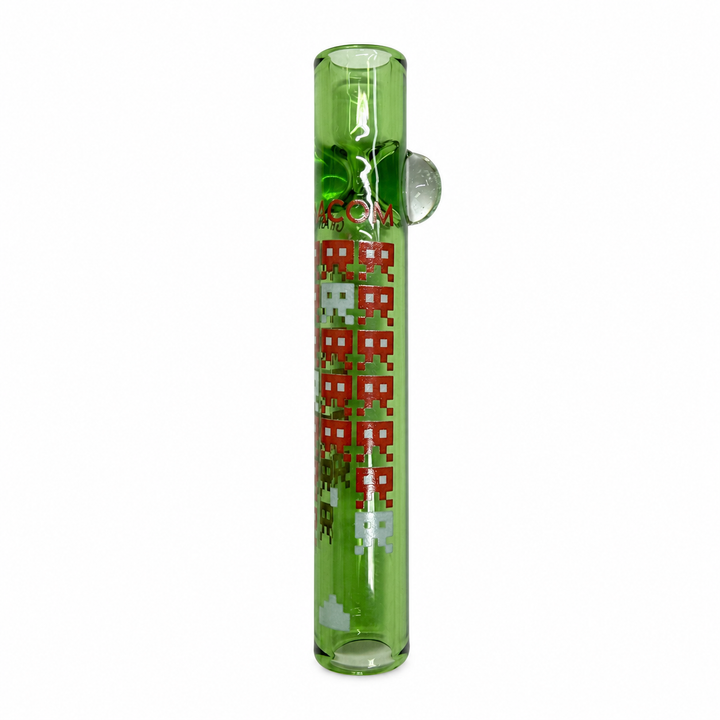 GRAV Whimsical Taster Arcade Retro Verde, pipa de vidrio pequeña de 12 mm