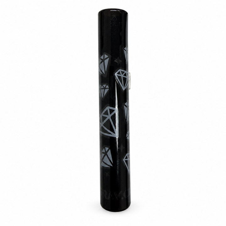 GRAV Whimsical Taster Diamantes Negro, pipa de vidrio pequeña de 12 mm