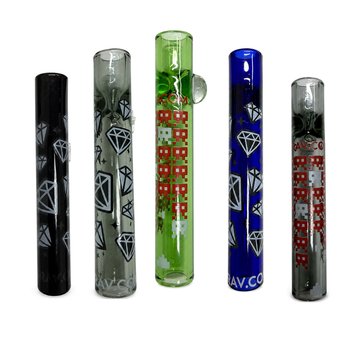 Las cinco variantes del GRAV Whimsical Taster, pipa de vidrio pequeña de borosilicato de 12 mm