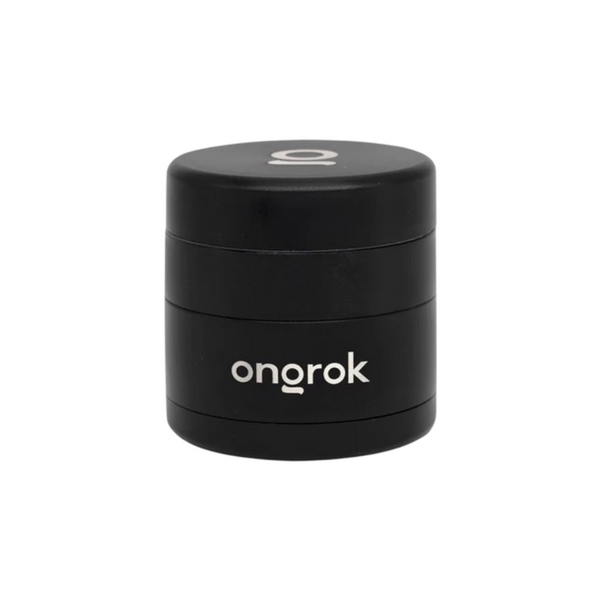 Grinder ONGROK de aluminio 55mm negro mate visto de frente