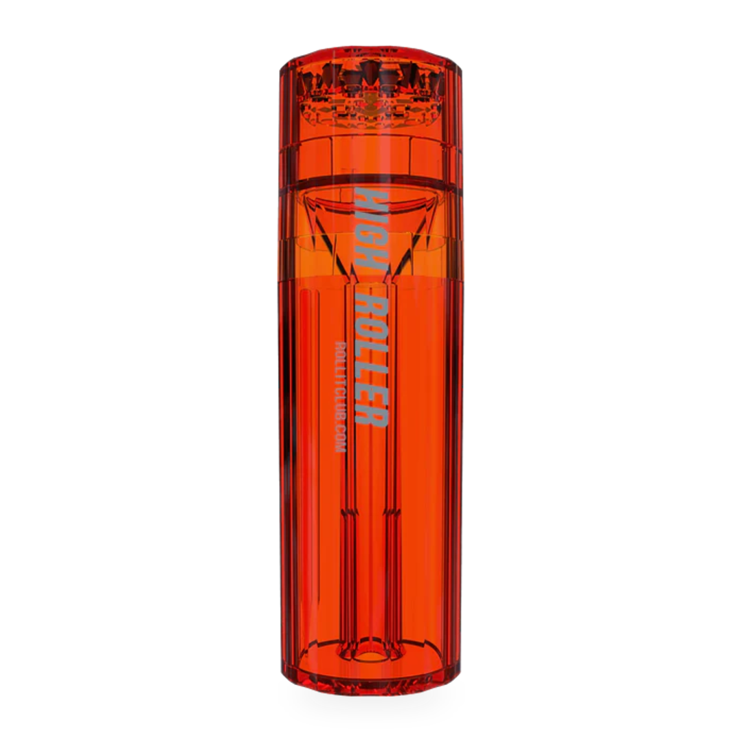 Grinder Highroller rojo de policarbonato transparente armado