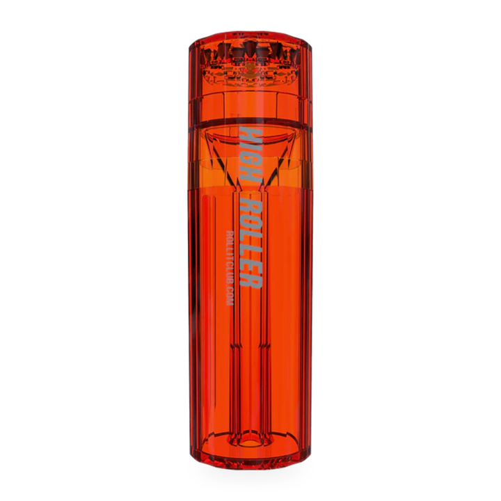 Grinder Highroller rojo de policarbonato transparente armado