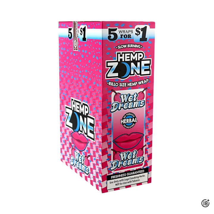 Blunts Hemp Zone Wet Dreams, experiencia aromática frutal y envoltura 100% natural.