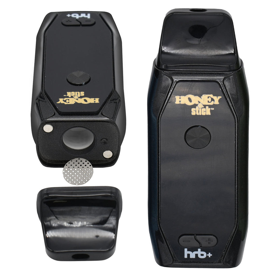HoneyStick HRB+ negro con cámara cerámica y boquilla magnética desmontada