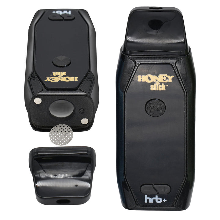 HoneyStick HRB+ negro con cámara cerámica y boquilla magnética desmontada