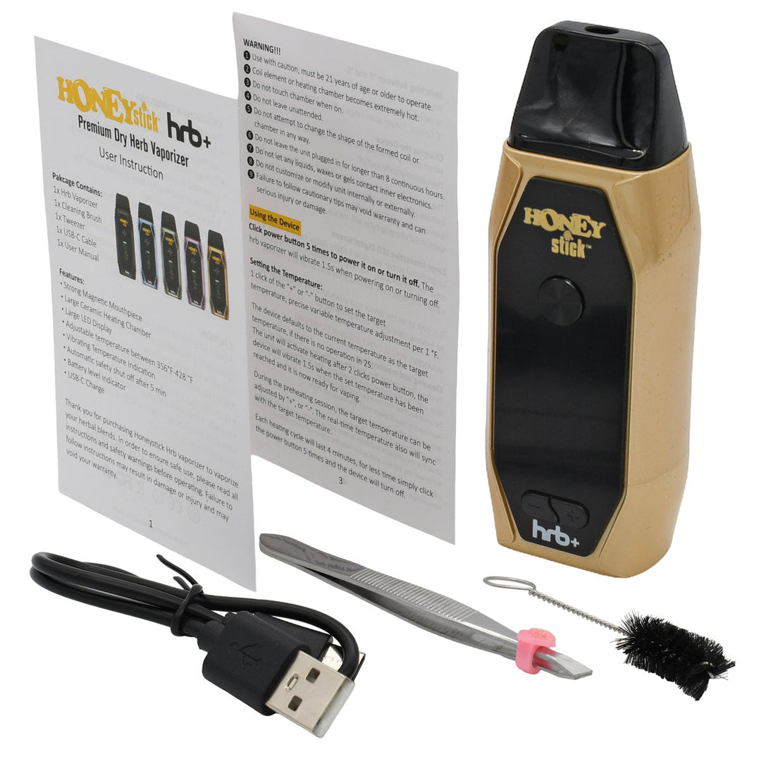 HoneyStick HRB+ — Vaporizador de Hierbas Secas con Pantalla LCD y Vibracion