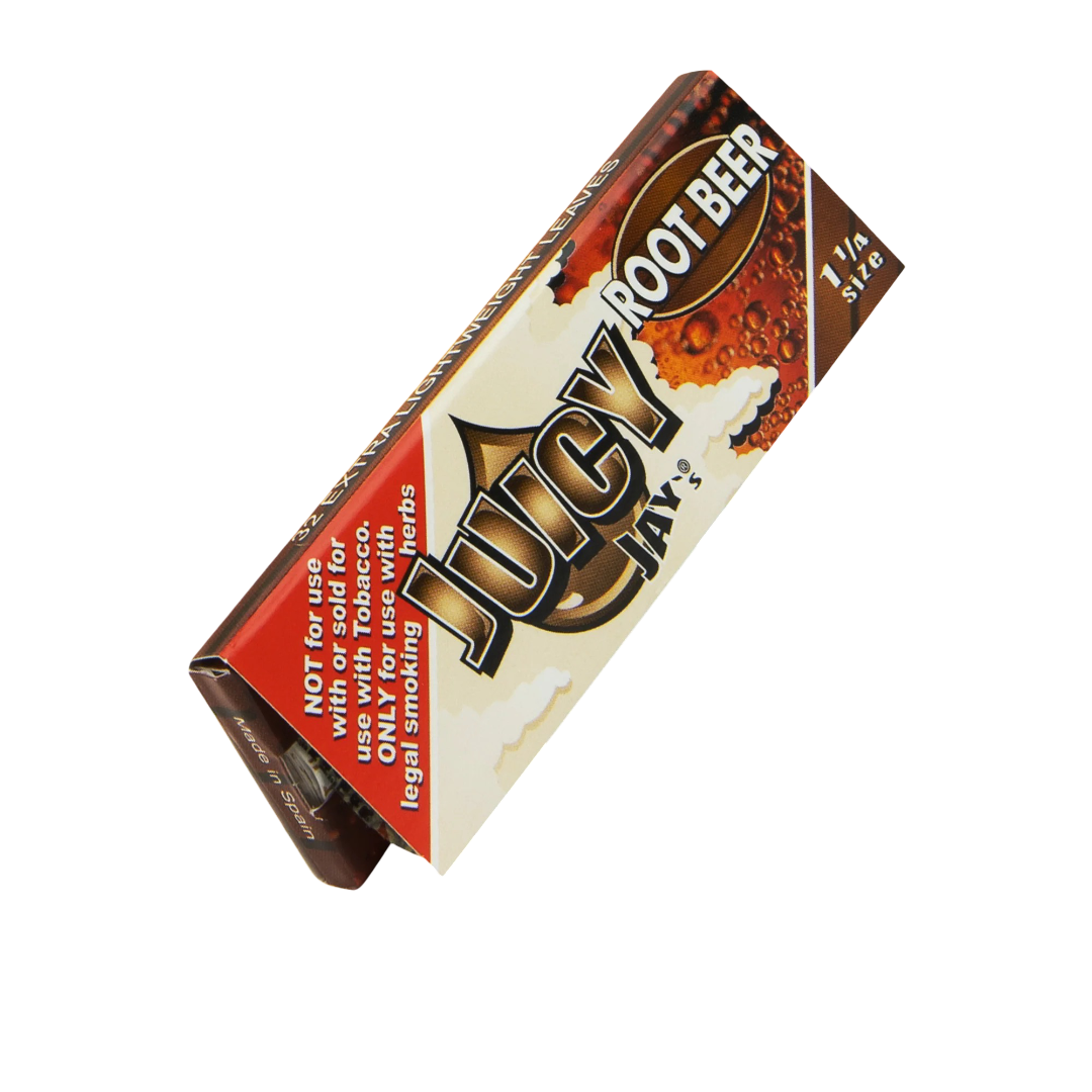Juicy Jay’s Root Beer 1¼ – Siente el sabor espumoso y dulce del clásico americano