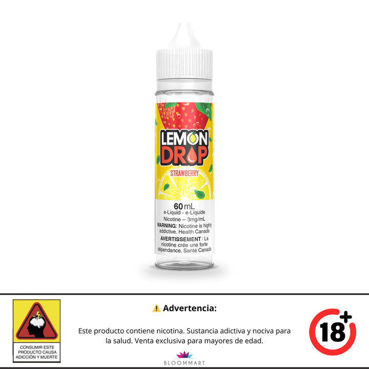 Botella de Lemon Drop Base Libre 60 mL sabor Strawberry, vista frontal