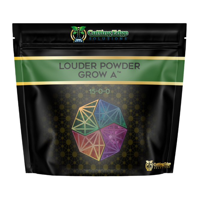 Bolsa de Louder Powder Grow A 15-0-0 de Cutting Edge Solutions, banda verde