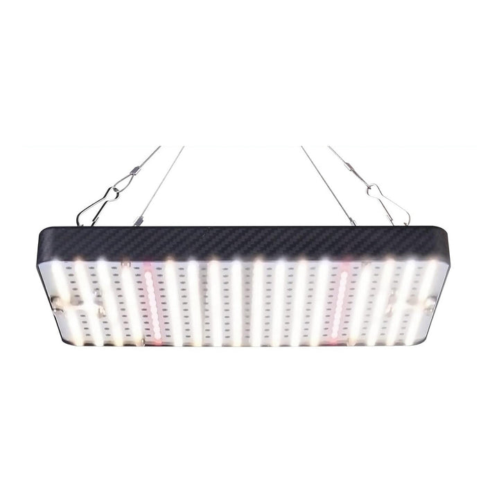 Panel LED 200W Ohtoad colgado con sus cables y ganchos