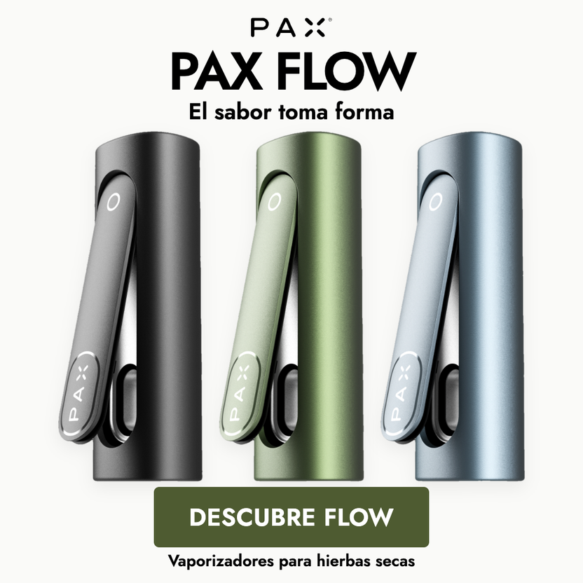 PAX FLOW en Onyx, Greenstone y Blue Haze. El sabor toma forma. Vaporizadores para hierbas secas.