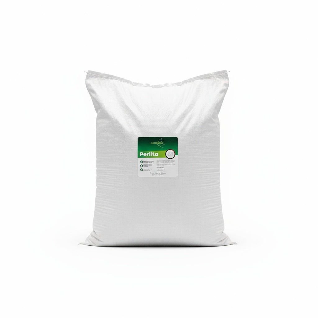 Perlita agrícola Sustracol en bulto, sustrato mineral para aireación y drenaje de plantas en Colombia
