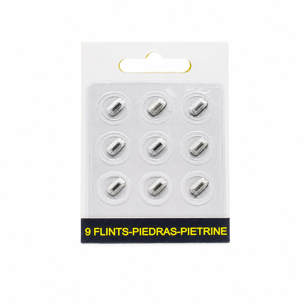 9 piedras de ferrocerio Clipper visibles en el blister