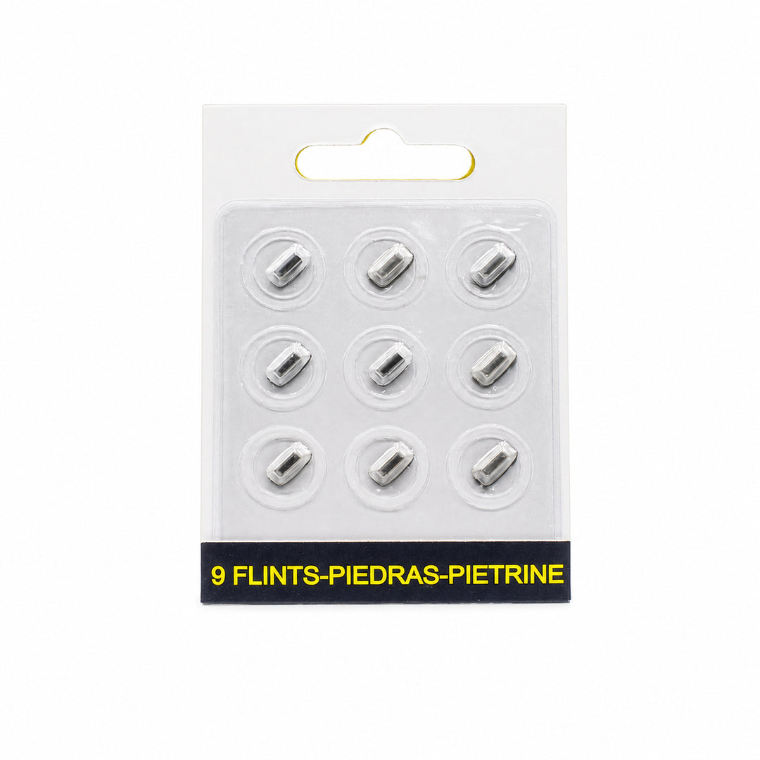 9 piedras de ferrocerio Clipper visibles en el blister