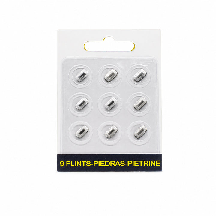 9 piedras de ferrocerio Clipper visibles en el blister