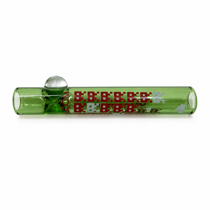 Tope antirodadura de vidrio del GRAV Whimsical Taster Arcade Retro Verde, visto de lado