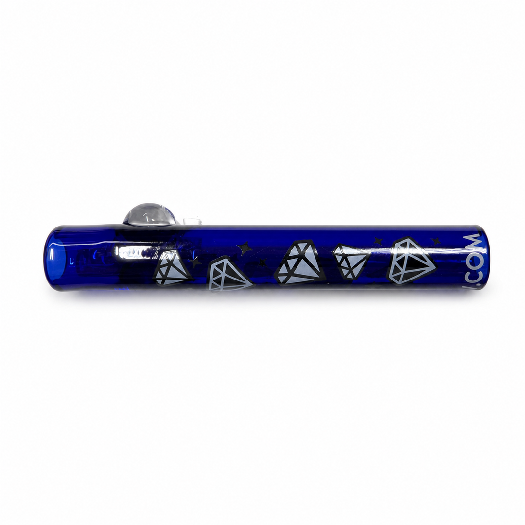 GRAV Whimsical Taster Diamantes Azul de lado, con el tope antirodadura de vidrio