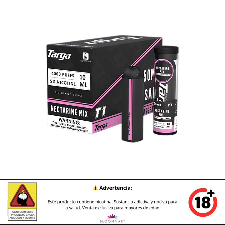 Targa 4000 Puff Nectarine Mix - Vaporizador Desechable