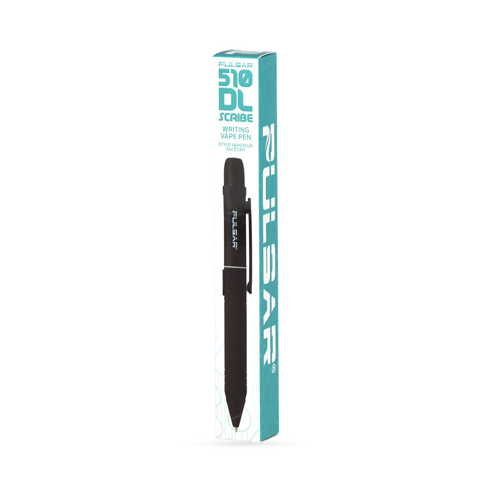 Caja del Pulsar 510 DL Scribe con la serigrafía PULSAR 510 DL SCRIBE WRITING VAPE PEN