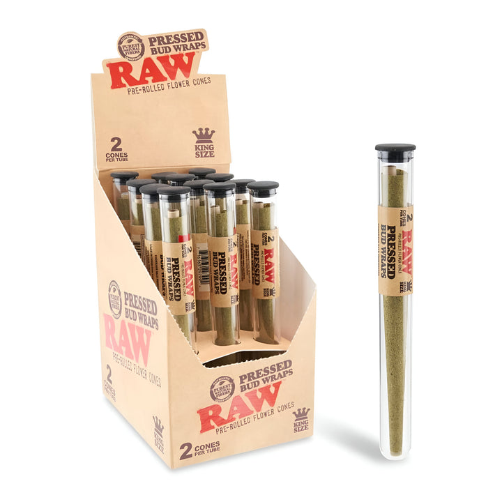 Raw Rizzle Wrap RAW Pressed Bud Wraps King Size | Conos de Flor Prensada Pre-Enrollado