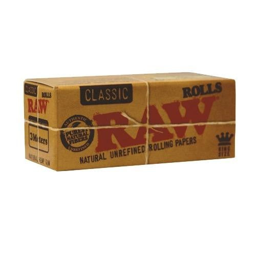 RAW Classic Rolls 3 m – King Size (55 mm) papel sin blanquear