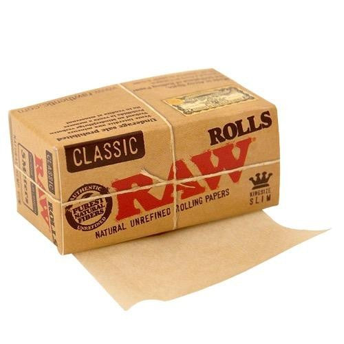 RAW Classic Rolls 3 m – King Size (55 mm) papel sin blanquear