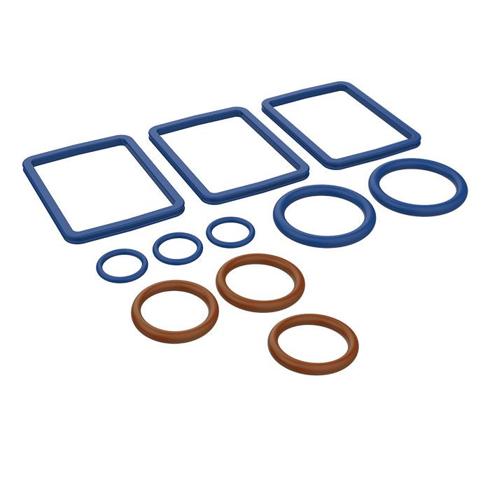Vista 3D del Seal Ring Set VENTY mostrando todas las piezas O-rings y sellos hermeticos Storz &amp; Bickel