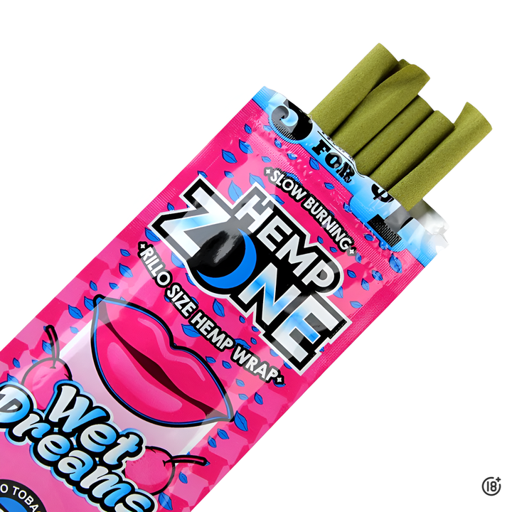 🍒 Blunt Hemp Zone Wet Dreams X5 (Cherry) – Sabor intenso y natural a cereza