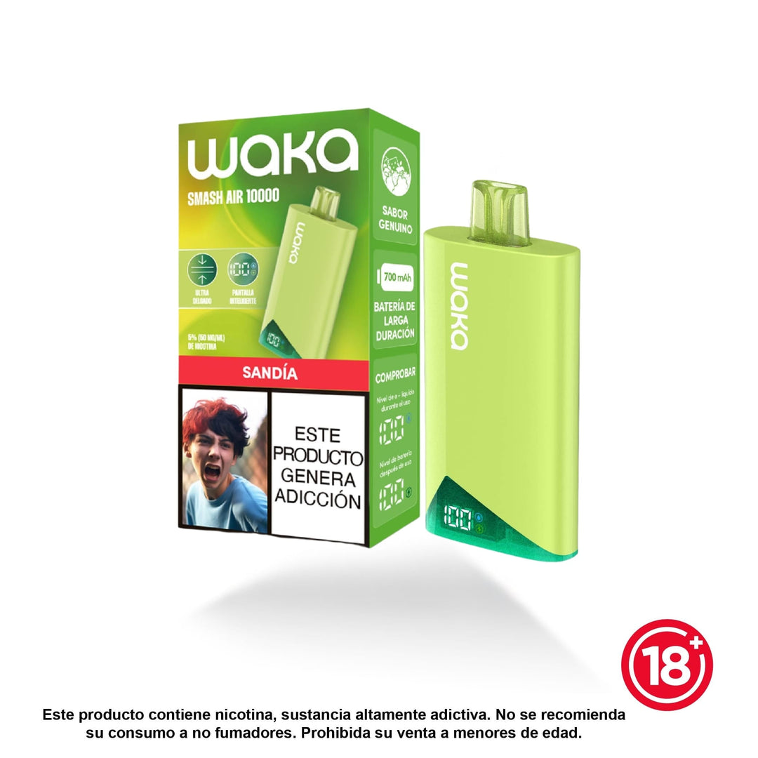Vape WAKA Smash Air 10.000 puffs sabor Sandía