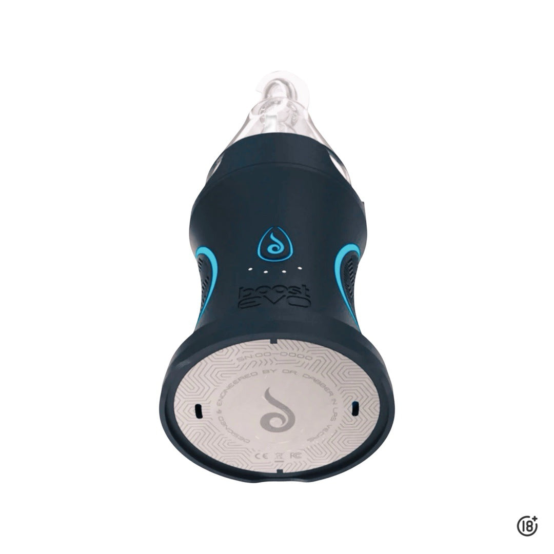 Vaporizador Dr Dabber Boost EVO inclinado, ideal para concentrados y extracciones.